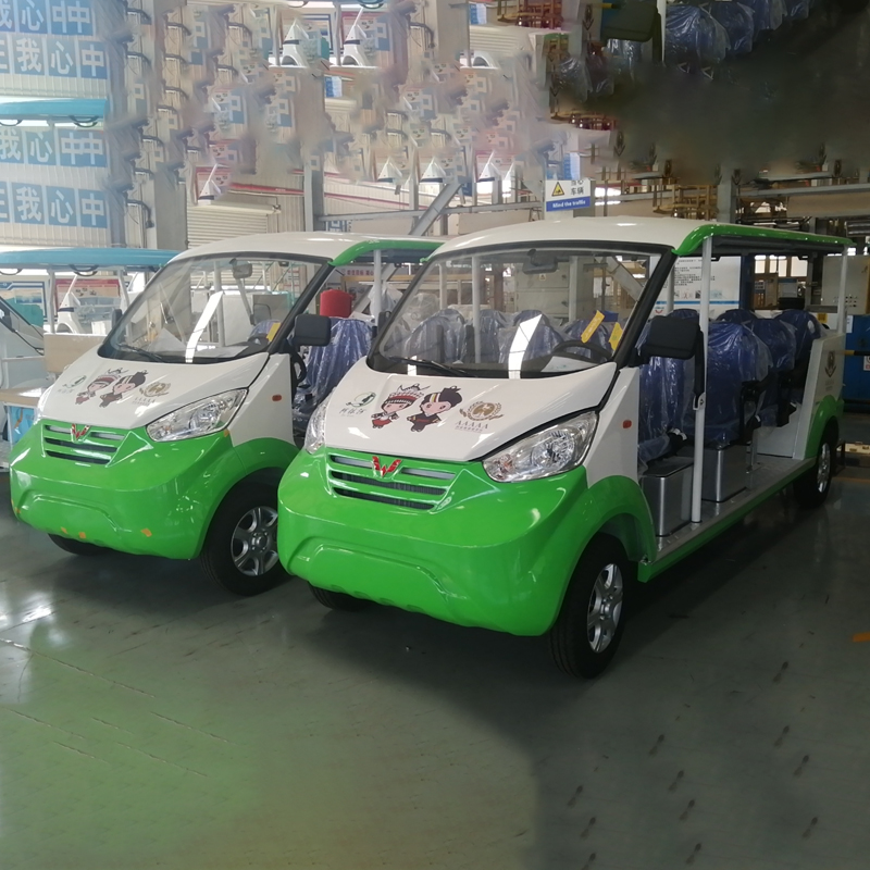 五菱电动11座敞开式观光车