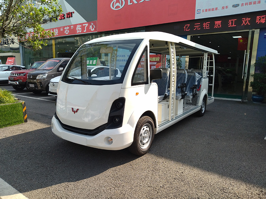 五菱国兵车观光车14座敞开式