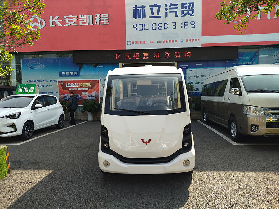 五菱国兵车观光车14座敞开式