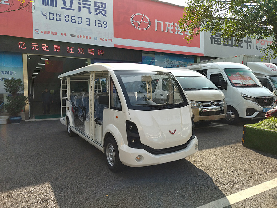 五菱国兵车观光车14座敞开式